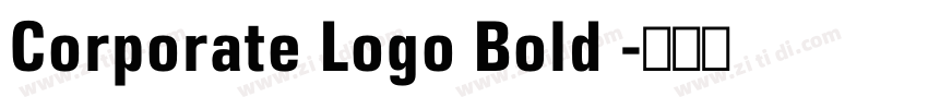 Corporate Logo Bold 字体转换